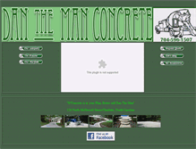 Tablet Screenshot of danthemanconcrete.com